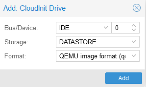 Ajout CloudInitDrive