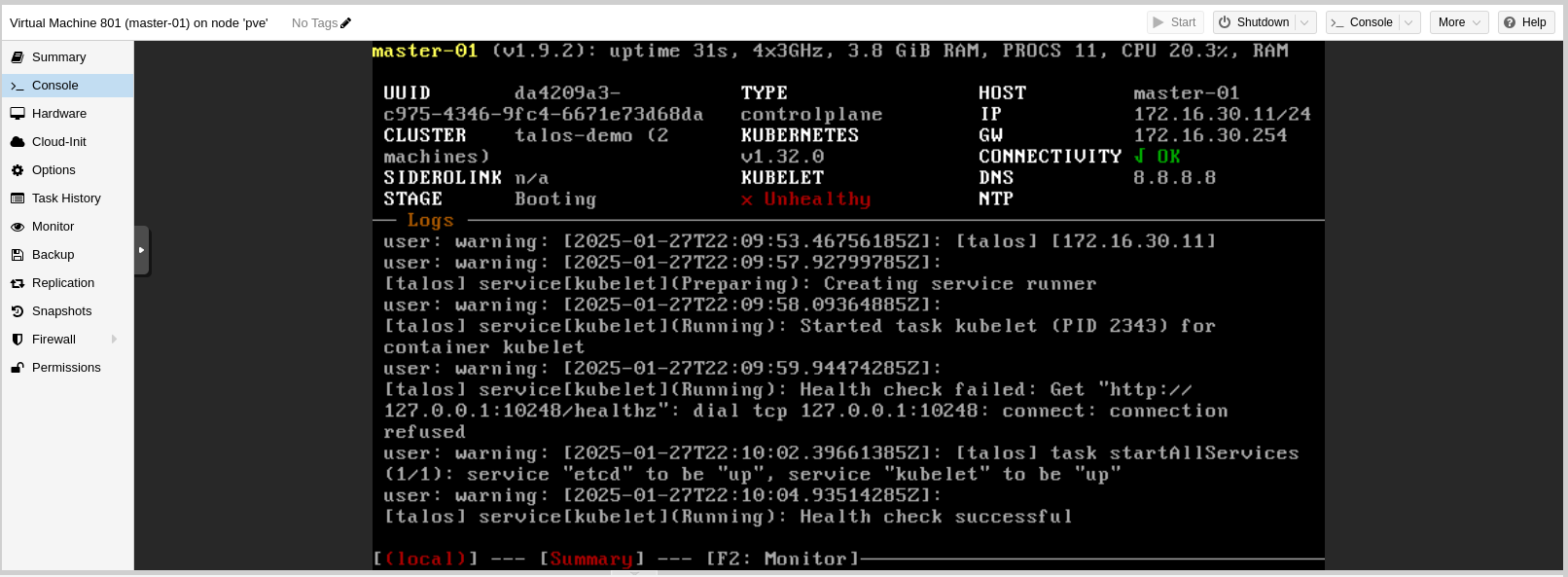 init cluster