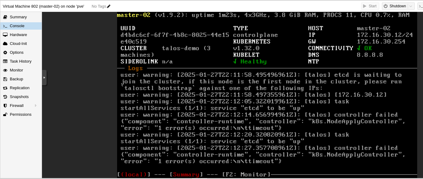 init cluster