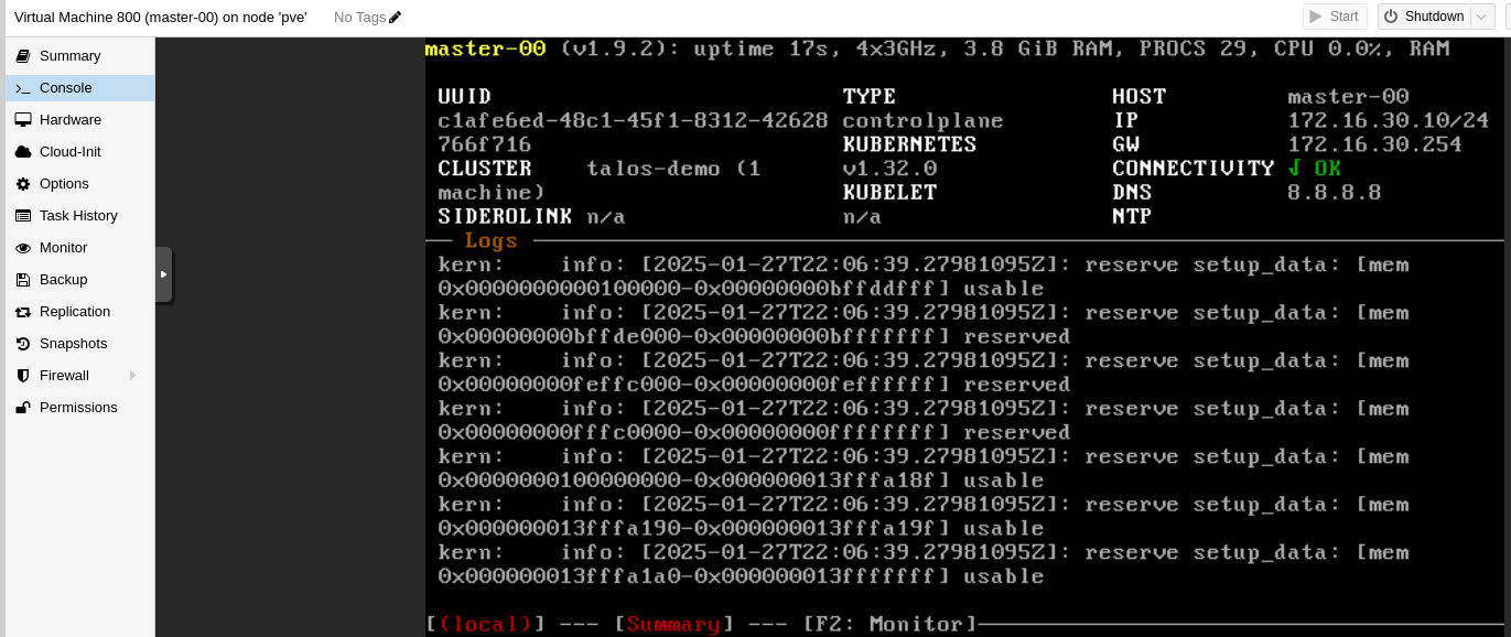 init cluster